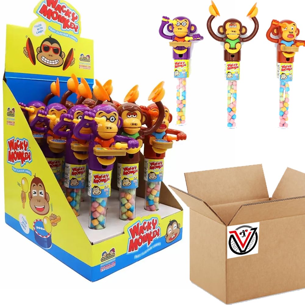 Wacky Monkey 12 x 12g (Full Box) - Fruit Flavoured Candies | VIMIX